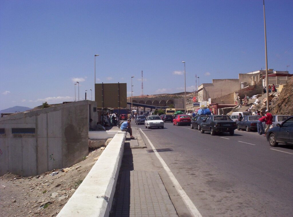 Spain-Morocco border (Ceuta-Sebta), from the Spanish side