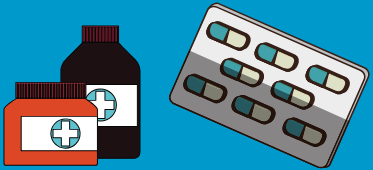 Bottle and pills